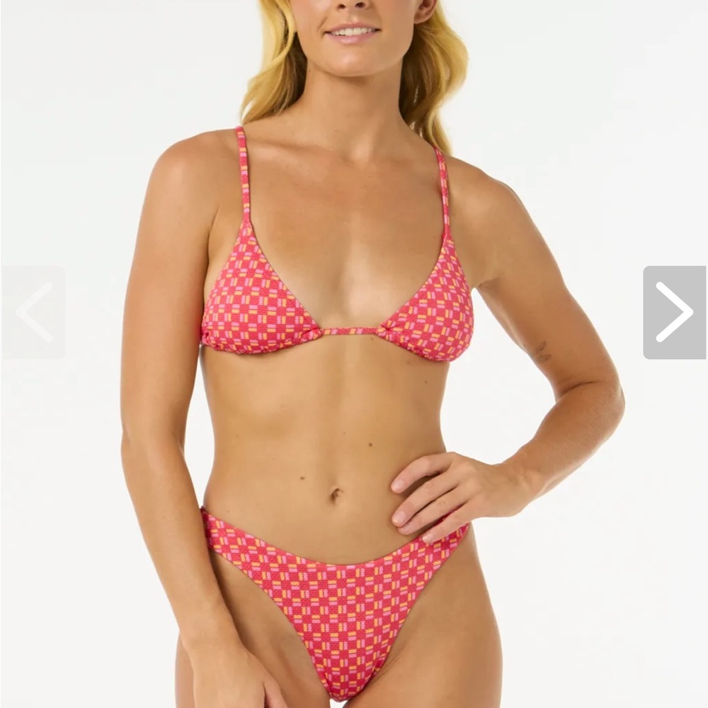 Rip Curl Shell Cove Sliding Tri Swim Top Womens Red